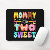 Mommy Of The Two Sweet Donut 2nd Birthday Girl Mousepad (Mit Mouse)