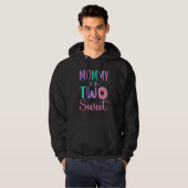 Mommy of the Two Sweet Mama 2nd Birthday Girl Donu Hoodie (Vorne ganz)