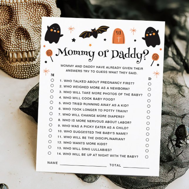 Mommy or Daddy Halloween Baby Shower Game (Von Creator hochgeladen)