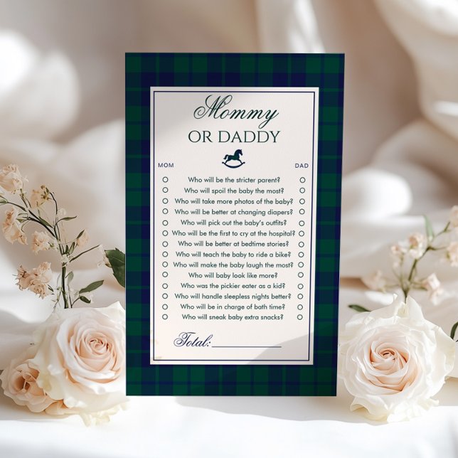 Mommy or Daddy Rocking horse Navy Plaid game (Von Creator hochgeladen)