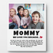 Mommy Personalisiertes Foto Geschenk von Kindern Fotoplatte (Vorderseite)