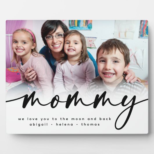 Mommy Personalisiertes Foto Geschenk von Kindern Fotoplatte (Vorderseite)