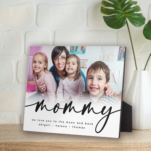 Mommy Personalisiertes Foto Geschenk von Kindern Fotoplatte