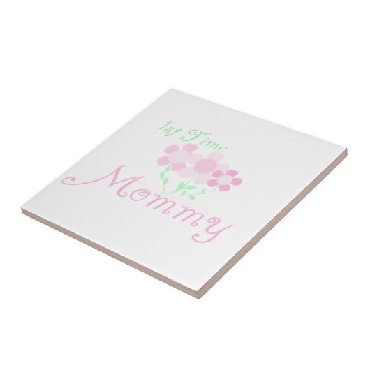 Mommy Pink Blume zum ersten Mal Geschenke Fliese (Seite)