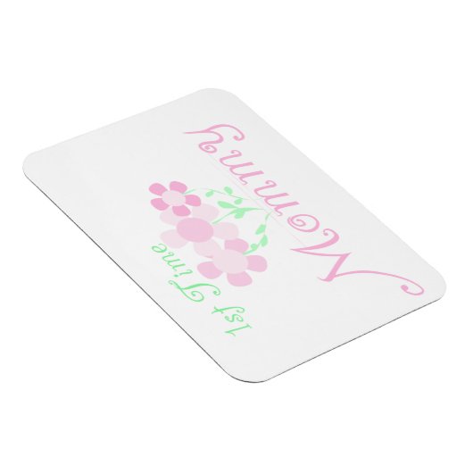 Mommy Pink Blume zum ersten Mal Geschenke Magnet (Rechte Seite)