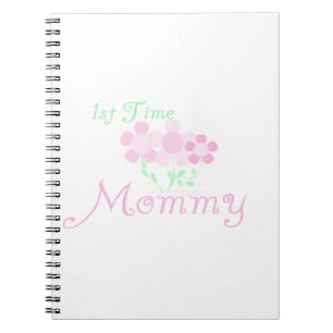 Mommy Pink Blume zum ersten Mal Geschenke Notizblock