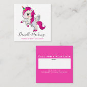 Mommy Play Date Playdate Business Calling Cards Quadratische Visitenkarte (Vorne/Hinten)