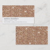 MOMMY PLAYDATE KONTAKT Moderne Rose Gold Glitzer Telefonnummerkarte (Vorne/Hinten)