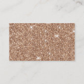 MOMMY PLAYDATE KONTAKT Moderne Rose Gold Glitzer Telefonnummerkarte (Rückseite)