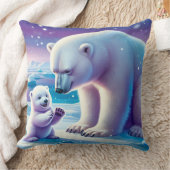 Mommy Polar Bear mit Cube | Kissen (Decke)