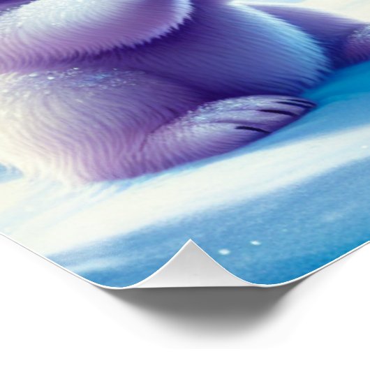 Mommy Polar Bear mit Cube | Poster (Ecke)