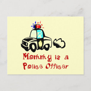 Mommy Police Officer T - Shirt und Geschenke Postkarte