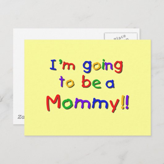 Mommy Primary Colors Postkarte (Vorne/Hinten)