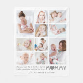 Mommy Quote 10 FotoCollage Personalisiert Fleecedecke (Vorderseite)