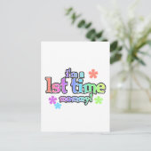 Mommy-Rainbow-T - Shirt und -Geschenke zum 1. Mal Postkarte (Stehend Vorderseite)