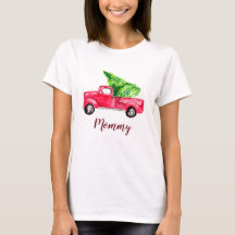 Mommy Red Lieferwagen Truck Weihnachtsbaum Wasserf