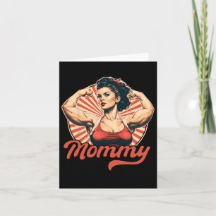 Mommy Retro Gewichtsheben und Bodybuilding Fitness Karte