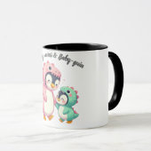 Mommy-Saurus & Baby-Guin-Tasse Tasse (VorderseiteRechts)