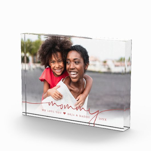 Mommy Script Overlay | Wir Liebe Ihr Foto Block (Rechts)