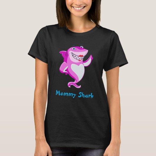 Mommy Shark | Funny Personalisiert T-Shirt (Vorderseite)