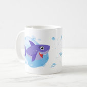 Mommy Shark - Lila Kaffeetasse (Vorderseite Links)