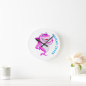 Mommy Shark Runde Wanduhr (Zuhause)