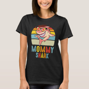 Mommy Shark Vintag Retro Hai Muttertag T-Shirt