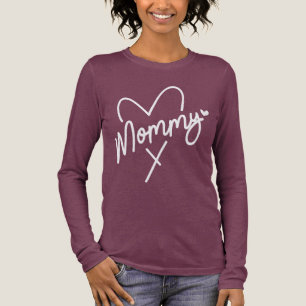 Mommy Simple Modern Script Typografy Heart Tri-Blend Shirt