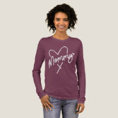 Mommy Simple Modern Script Typografy Heart Tri-Blend Shirt (Volle Vorderseite)