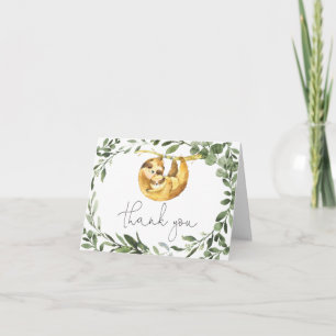 Mommy Sloth Baby Dusche Danke Karte