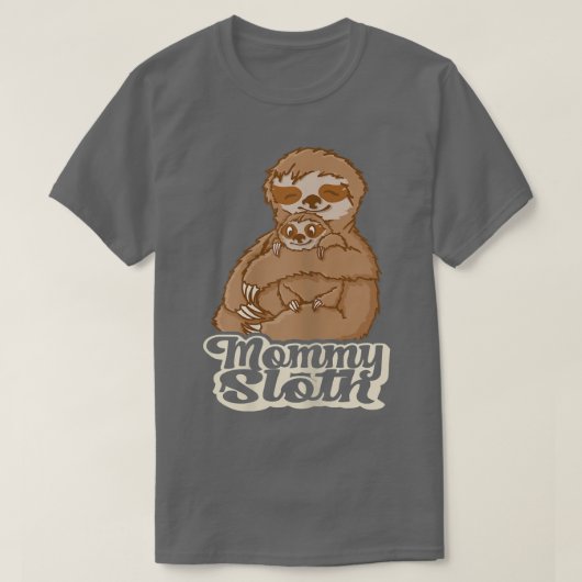 Mommy Sloth Niedliche Mama Matching Family T-Shirt (Design vorne)