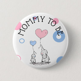 Mommy soll Elephant Baby Shower Button sein