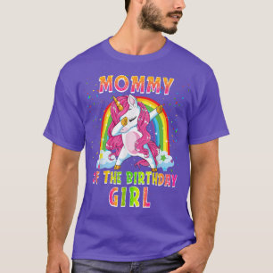 Mommy The Birthday Girl Dabbing Unicorn Matchin T-Shirt