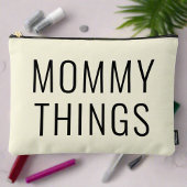Mommy Things Essentials Black Script Neutral Zubehörtasche