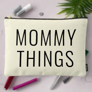 Mommy Things Essentials Black Script Neutral Zubehörtasche