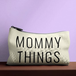 Mommy Things Essentials Black Script Neutral Zubehörtasche