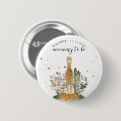 Mommy to be alpaca wildlife woodland animal button (Vorne & Hinten)