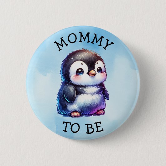 Mommy to be | Arctic Animals Winter Baby Dusche Button (Vorderseite)