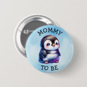 Mommy to be | Arctic Animals Winter Baby Dusche Button (Vorne & Hinten)