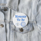 Mommy to be baby boyblue baby dusche Button (Beispiel)