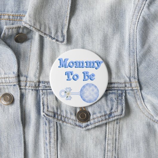Mommy to be baby boyblue baby dusche Button (Beispiel)