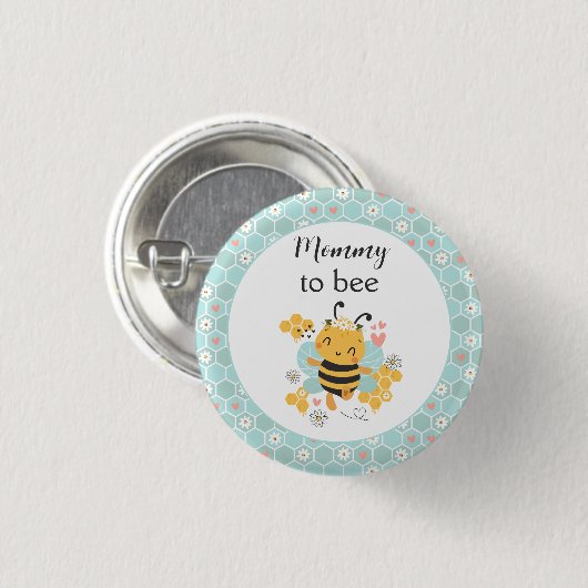 Mommy to be Baby Girl Baby Shower Button (Vorne & Hinten)