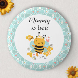 Mommy to be Baby Girl Baby Shower Button