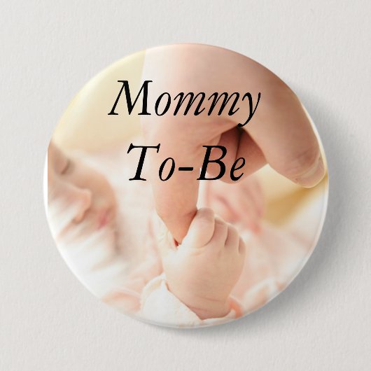 Mommy to be Baby Shower Button (Vorderseite)