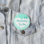 Mommy to Be Baby Shower Button blau (Beispiel)