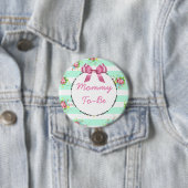 Mommy to Be Baby Shower Button Minze grün & rosa (Beispiel)