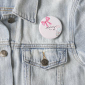 Mommy To Be Baby Shower Button with Pink Bow  (Beispiel)