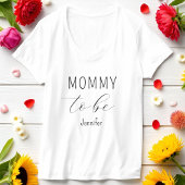 Mommy to Be Baby Shower Minimalistisch T-Shirt