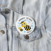 Mommy to be Blue Blumen Button (Beispiel)