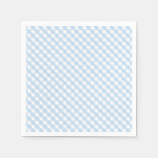 Mommy to be blue white gingham Baby Dusche Dekorat Serviette (Vorderseite)